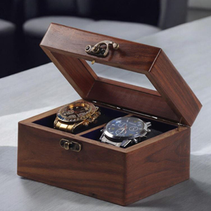 Caja de Almacenamiento para Relojes de Madera con Múltiples Ranuras, Organizador de Relojes de Madera con Acabado de Lujo por AYAANS - Product Image 3