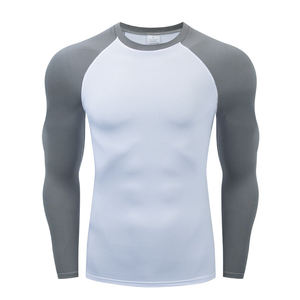 High Quality <b>Compression</b> <b>Shirt</b> Quick Dry Training Wear Breathable Long Sleeve Top High Elasticity <b>Mens</b> Fitness <b>Shirt</b> - Product Image 4