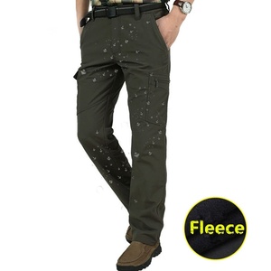 Men Elastic Waist <b>Cargo</b> <b>Pants</b> Casual Tapered Leg Midweight Woven <b>Green</b> - Product Image 6