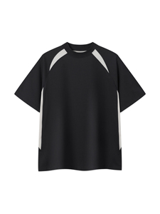 Custom Plain <b>Maroon</b> Red T-Shirt with White Contrast Raglan Sleeves Crew Neck Cotton Streetwear Casual Short Sleeve <b>Top</b> - Product Image 3