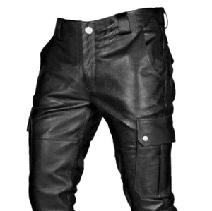 Pantalones de Cuero Genuino para Hombre de Alta Calidad 2026, Servicio OEM, Diseño Personalizado Impreso, Cintura Media, Estilo Casual, Precios Bajos - Product Image 3