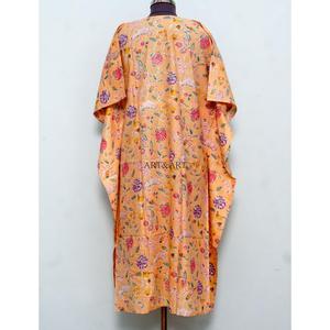 Soft Pure Cotton Kaftan Floral Block Print Caftan Long Kaftan <b>Dress</b> For to be Moms Beach Cover up Sleepwear Comfy Daily Wear - Product Image 5