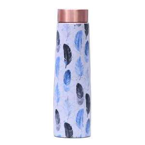 Geometric Circle Copper Water Bottle Color Block Mosaic Pattern Reusable Metal Drink Flask Modern Daily Hydration Design - Product Image 5