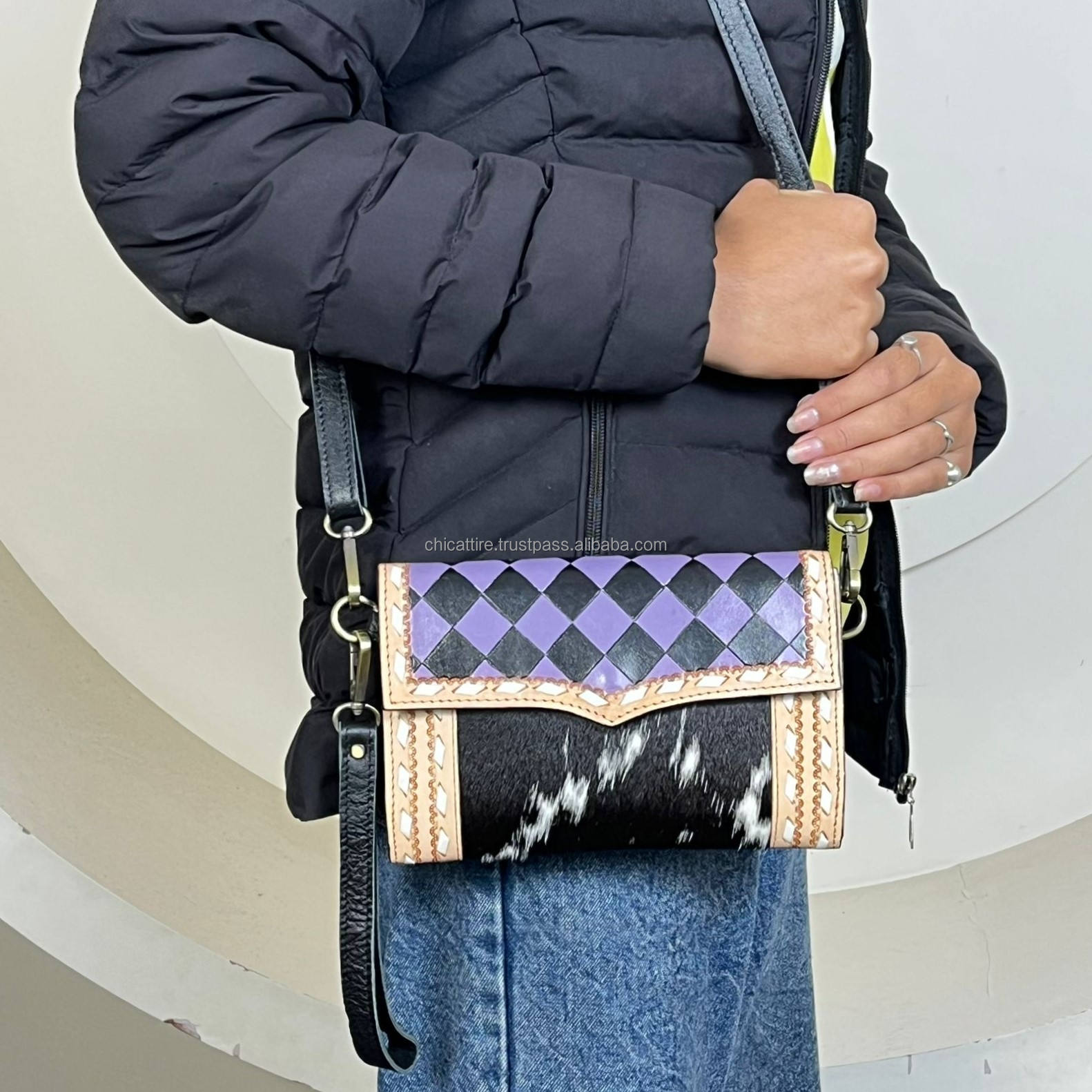 Black & Purple Checkered