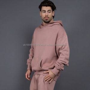 Sudaderas con capucha informales de secado rápido para hombre con logotipo personalizado 400 GSM 60% algodón 40% poliéster sudaderas con capucha de gran tamaño en blanco - Product Image 6