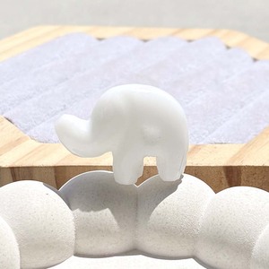 Figurine d'éléphant en agate blanche polie, sculptée à la main, pierre brute, pour la fabrication de bijoux, vente en gros - Product Image 3
