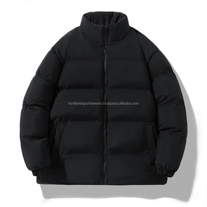 Blouson matelassé homme color block, hiver, décontracté, épais, coupe-vent, rembourrage polyester, fermeture éclair, col montant, coupe droite - Product Image 5