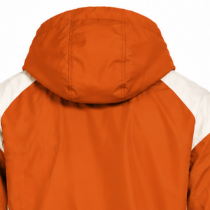 Veste coupe-vent légère à capuche bicolore orange neutre pour homme, avec fermeture éclair quart de tour, idéale pour l'entraînement sportif, les voyages et les loisirs - Product Image 4