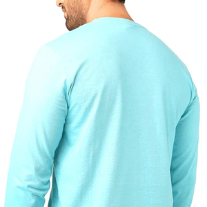 T-shirt pour homme à col en V, 100% coton, manches courtes, couleur personnalisée, logo personnalisé, solide, anti-rides, séchage rapide, écologique, respirant - Product Image 5