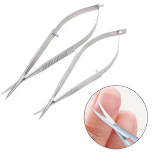 Tijeras para Cutículas Spring Scissor, Hoja Recta, Punta Afilada, Acero Inoxidable Duradero, Herramientas de Belleza para el Cuidado de las Uñas - Product Image 4