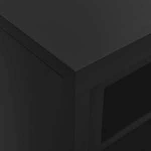 Armoire coulissante en acier anthracite avec verre trempé pour la décoration du salon - Product Image 6