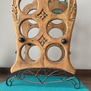 Support de rangement pour bouteilles de vin en bois artisanal, porte-bouteilles, décoration pour la maison, bar, cuisine, salle à manger, restaurant, hôtel, vente en gros - Product Image 5