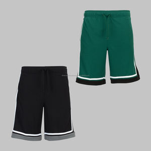 Pantalones cortos deportivos de baloncesto de secado rápido de verano para hombre, venta al por mayor, malla sólida, estilo informal de Hip Hop, característica de talla grande - Product Image 1