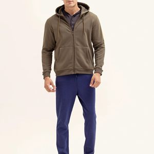 Vente en gros – Sweat à capuche zippé pour homme, hiver, impression numérique, logo personnalisé, tissu polaire respirant, 100 % coton, design uni avec poches - Product Image 5