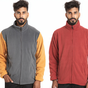 Vestes en polaire à col montant OEM pour hommes, écologiques, respirantes, streetwear, vestes en polaire pour hommes, vestes en polaire lourdes pour l'hiver - Product Image 4