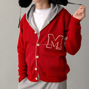 Winter Men & Women's Breathable Quick-Dry Wool/Acrylic Solid Color Knitted Cardigan Sweater with Covered Buttons - Product Image 6