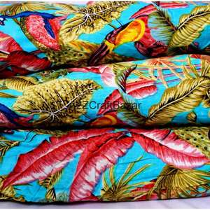 ผ้าฝ้ายทอเนื้อนุ่ม ระบายอากาศได้ดี น้ำหนักเบา แห้งเร็ว เป็นมิตรต่อสิ่งแวดล้อม 100% ลายพิมพ์บล็อกอินเดียด้วยมือ ลายดอกไม้ สำหรับผู้หญิง - Product Image 1