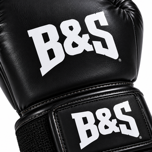 Gants de boxe en cuir artificiel, avec sangle de poignet à boucle et fermeture auto-agrippante, respirants, pour adultes, en matière synthétique - Product Image 3