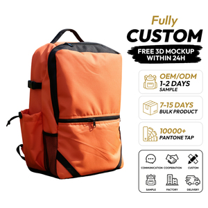 Bolsa de Béisbol Deportiva Mr. Euro MEMC-BG-0010 en Naranja Vibrante y Negro, Colores Personalizados, Mezcla de Poliéster, con Etiquetas de Logotipo Personalizadas - Product Image 1