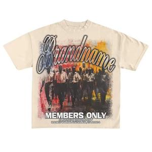 Camisetas de Manga Corta para Hombre, Estilo Vintage, Oversize, Lavado Ácido, Corte Ajustado, 100% Algodón, Ecológicas, Impresión DTG - Product Image 1