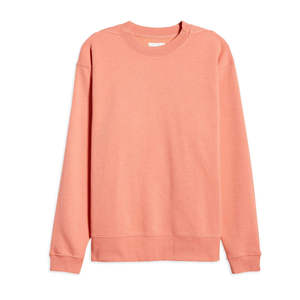 Sudadera de cuello redondo color coral para hombre, corte regular, 100% algodón polar, informal, para otoño - Product Image 4