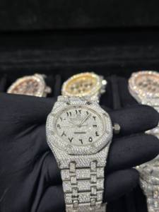 Montre de luxe Hip Hop à mouvement automatique en acier inoxydable avec moissanite VVS1 Bussdown Iced Out pour hommes avec boîte - Product Image 3