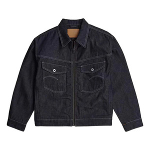 Veste en jean Nexfit Athletics Premium Stone Wash, respirante, teinte en pièce, coupe classique, style décontracté, fermeture boutonnée - Product Image 1