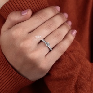 EGL Certified Lab Grown Cut Solitaire Diamond Engagement <b>Ring</b> 14K Gold Pave Bridal Anniversary <b>Ring</b> 1.50 Ct Women's Customizable - Product Image 3