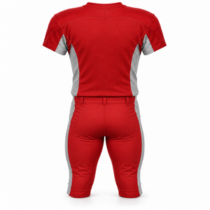 Panel American <b>Football</b> Uniform Set 100% Polyester V-neck Short Sleeve Custom Team Name Unisex Padding <b>Curved</b> Side Inserts - Product Image 4
