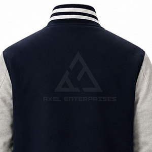 เสื้อแจ็คเก็ตเลตเตอร์แมนลำลองสำหรับผู้ชาย พร้อมแพทช์แบบกำหนดเอง ผ้าขนสัตว์ผสม ปิดด้วยกระดุมแป๊ก ปักลายแฟชั่น ผู้ผลิตเสื้อผ้าชั้นนอก - Product Image 6