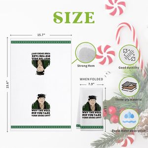 Set di 2 Divertenti Strofinacci Natalizi 'Home Alone' per Cucina e Bagno, Decorazioni per le Festività, Regali Merchandise XM - Product Image 1