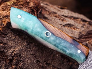Cuchillo de Chef SCL de Acero de Damasco Forjado a Mano, Madera de Palisandro, Ambidiestro, Ecológico, Revestimiento Antiadherente, Uso Diario en la Cocina Tradicional - Product Image 4