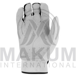 Guante de golf de cuero genuino blanco y azul, unisex, con cierre de gancho y bucle. - Product Image 4