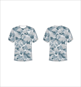 T-shirt personnalisé pour homme en gros, motif camouflage gris, tee-shirt graphique par sublimation, camouflage Tundra, streetwear pour homme - Product Image 1