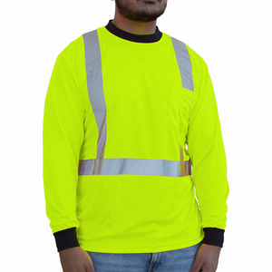 Camisa de Seguridad de Alta Visibilidad, Manga Larga, Franjas Reflectantes Amarillas, Clase 2, Cumple con ANSI - Product Image 2