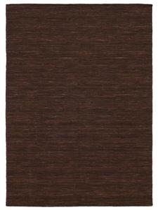 Alfombra de Lana Anudada a Mano de Lujo, Color Marrón Oscuro Sólido, Diseño Floral Clásico, Pelo Plano, Decorativa para Sala de Estar y Oficina - Product Image 2