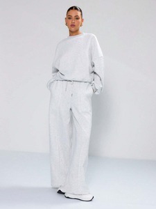 Ensemble de sport pour femme, veste zippée ajustée en coton et polyester, pantalon de jogging respirant et extensible, tenue de sport pour la gym et l'entraînement - Product Image 5