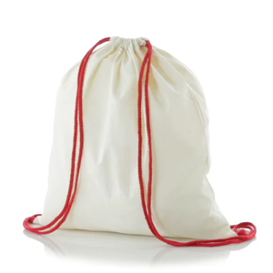 Sac à dos personnalisé en coton naturel avec cordon de serrage coloré, biodégradable et impression de logo, idéal pour la salle de sport, meilleur prix - Product Image 1