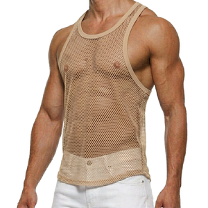Débardeur en maille respirante personnalisé pour homme, 100 % coton, séchage rapide, écologique, vente en gros, meilleure tenue de sport - Product Image 4