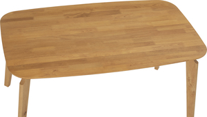 <b>Solid</b> <b>Wood</b> Rectangular <b>Dining</b> <b>Table</b> <b>Rounded</b> Edge Wooden <b>Dining</b> Room Furniture Modern Minimalist Home Use - Product Image 4