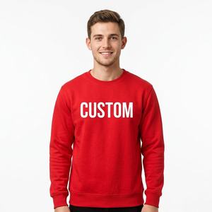 Men's <b>Pink</b> Crew Neck Sweatshirt Custom Print Regular Fit Casual Autumn Wear 100% Cotton Fleece Pullover - Product Image 3