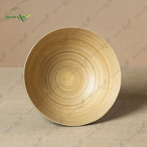 Cuenco de Bambú con Pedestal, Hecho a Mano, Ecológico, Moderno, de Gran Capacidad, Lavable, Ligero, Decorativo, Personalizable para Fiestas - Product Image 3