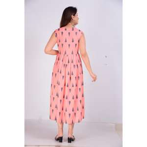 AARTI FASHION Traje Salwar Casual Diario de Tela Tejida, Silueta en A, Cuello con Lazo, Transpirable, Cómodo, Cintura Natural - Product Image 2