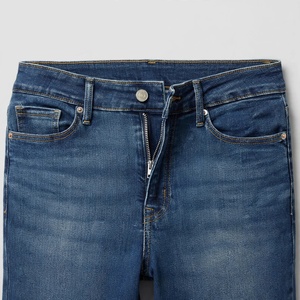 Jean en denim taille haute skinny pleine longueur pour femme, couleur unie, délavé, style streetwear, en tissu de coton respirant, idéal pour l'été et l'automne - Product Image 6