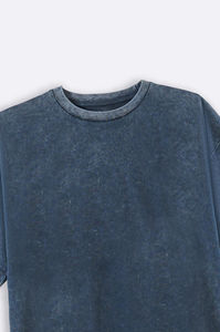 Camiseta Vintage Lavada para Hombre al por Mayor, Estilo Oversize con Lavado Ácido, Precio de Fábrica OEM ODM, Logotipo Personalizado, Algodón Liso - Product Image 5