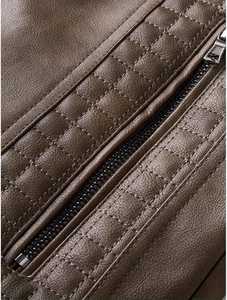 เสื้อแจ็คเก็ตหนังพรีเมียมสำหรับผู้ชาย ฤดูใบไม้ร่วง สวมใส่สบาย กันน้ำ กันลม ทรงปกติ ดีไซน์ด้านหน้าสวยงาม - Product Image 6