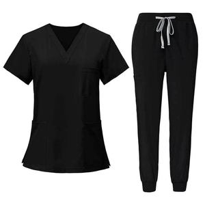 Low Price Polyester Cotton Breathable Fabric Hospital Nursing <b>Scrub</b> <b>Set</b> Ready for Ship Uniform Multi Cargo <b>Scrub</b> Pants in Stock - Product Image 6