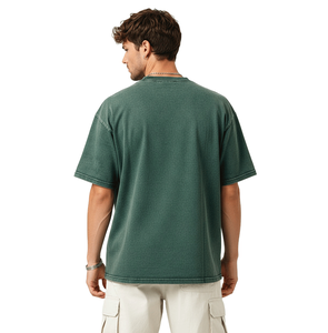 Camiseta 'Praise Through All' de Alta Calidad en Verde Bosque con Efecto Stone Wash - Estilo Urbano, Diseño Gráfico Retro, 100% Algodón, Logotipo Personalizado - Product Image 4