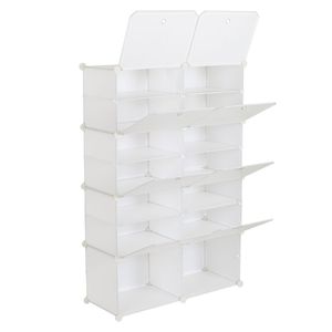 Scarpiera Moderna Espandibile a 7 Livelli, Capacità 28 Paia, 14 Scomparti, Mobile Contenitore a Torre per Tacchi, Stivali e Ciabatte - Product Image 6