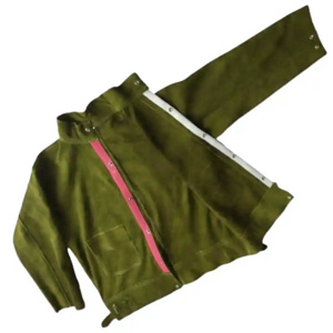 Best Performance Workwear Split Leather Welders <b>Jacket</b> Reflective Safety Clothing Industrial <b>Work</b> Heat Resistant - Product Image 5